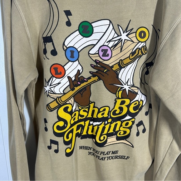 Lizzo You're Special Tan Graphic Long Sleeve Sweatshirt Small - Picture 4 of 5